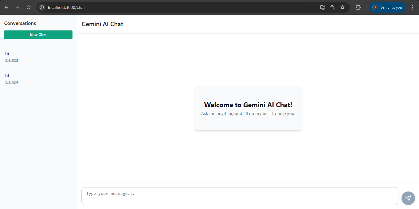 Gemini Chat Application preview image